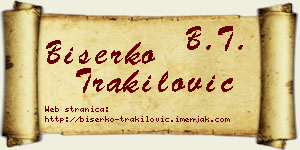 Biserko Trakilović vizit kartica